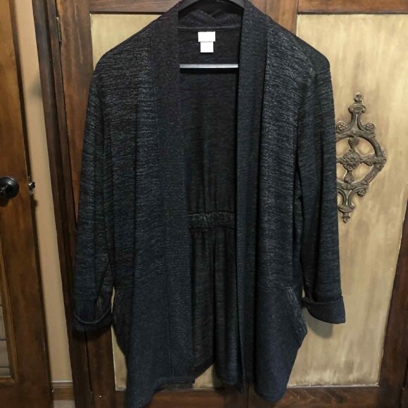 Chico's Sweaters - Chico's Knee Length Open Cardigan Sweater Size 3